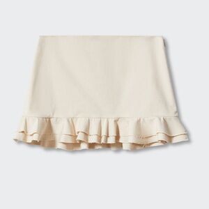 Mango Ruffled cotton mini-skirt size Small